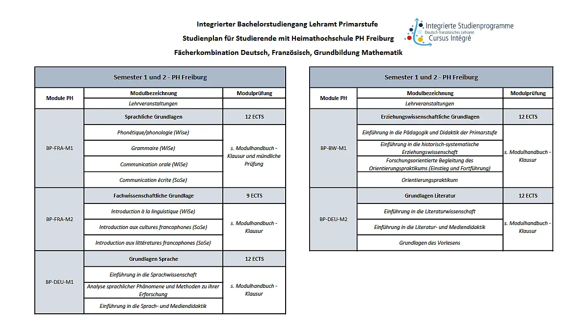 Studienpläne etc.