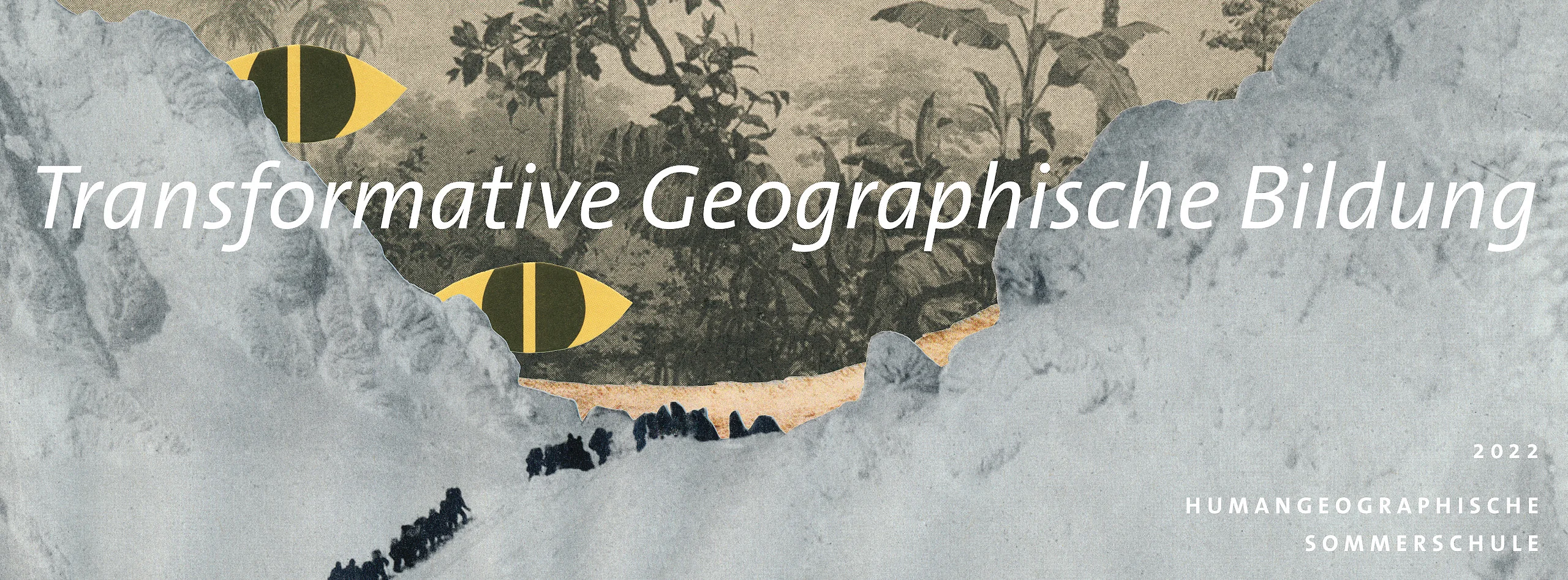 Visualisierung Titel Humangeographische Sommerschule Transformative Geographische Bildung
