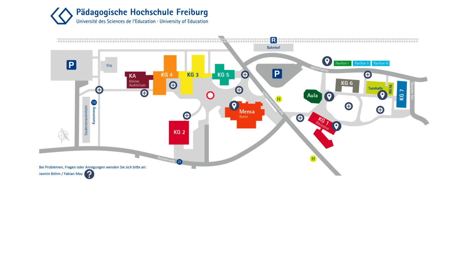 Bild Lageplan Hochschulcampus