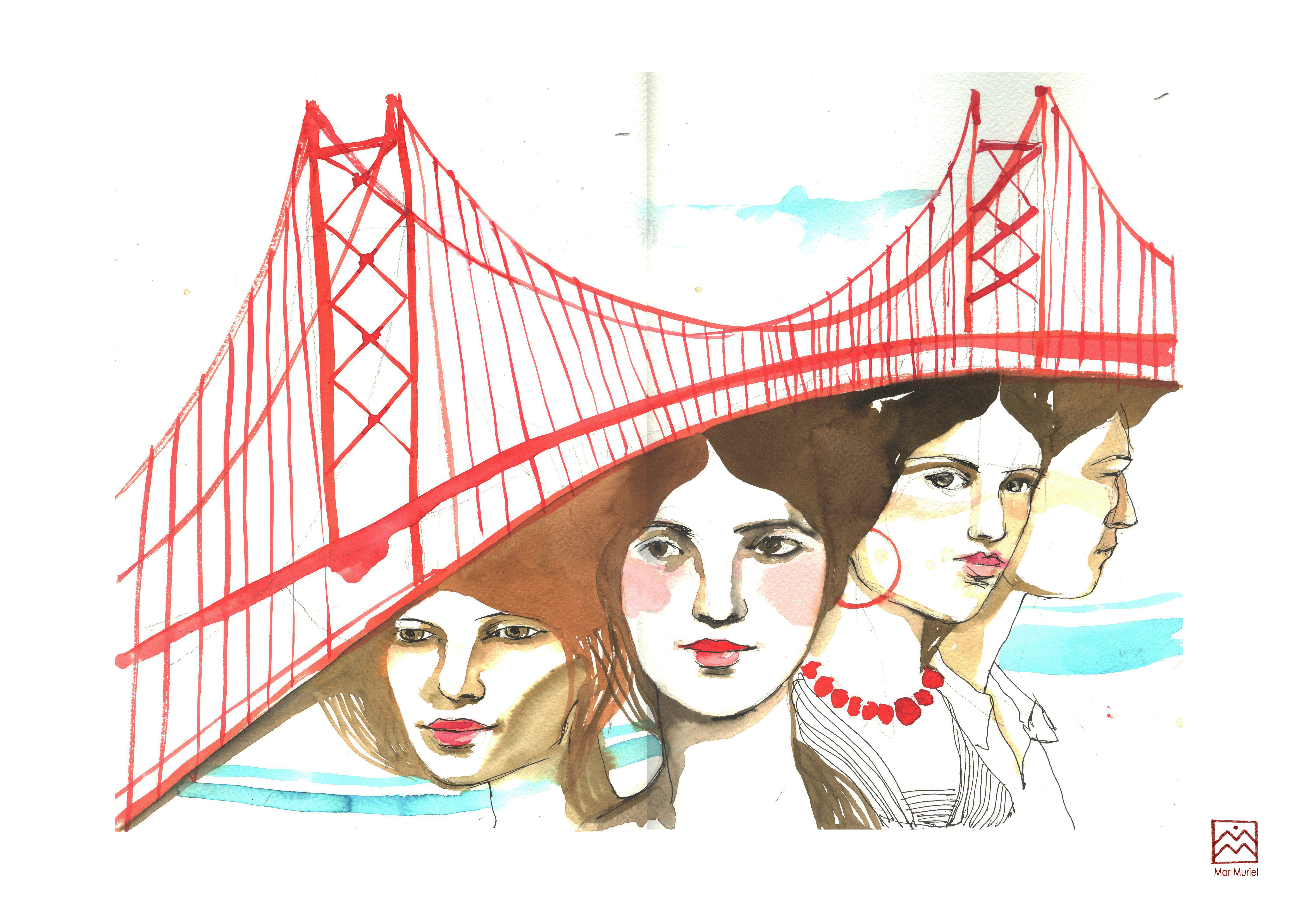 Illustration Brücke, die verbindet